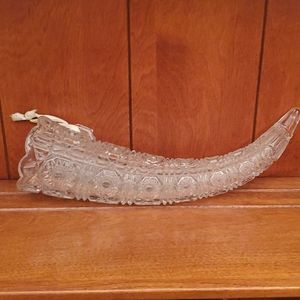 Vintage Crystal Cornocopia Horn